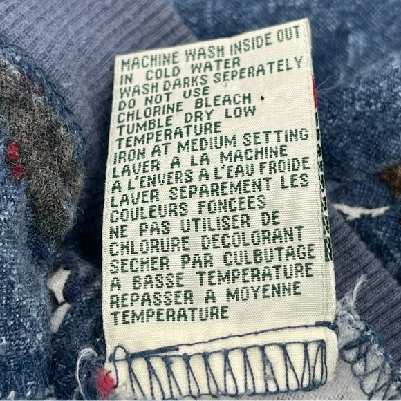 Vtg Flannel Northern Reflections One Piece Pajamas Adult Large Open Backside - Picture 10 of 14